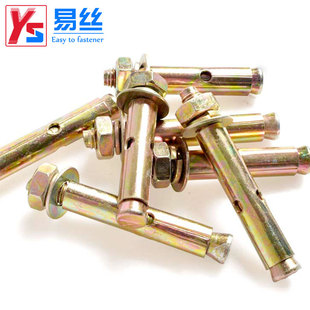 镀彩锌膨胀螺丝8mm膨胀螺栓M10加长拉爆螺丝M6爆炸螺丝M12M14M16