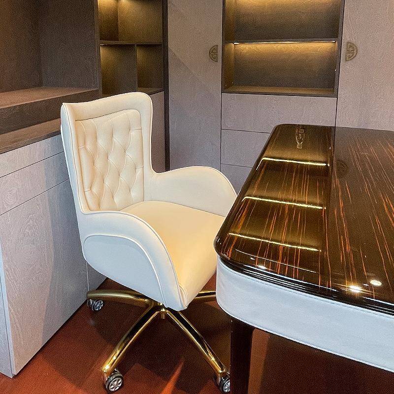 轻奢电脑椅设计师艺术感转椅家用书房靠背椅老板椅办公直播化妆椅