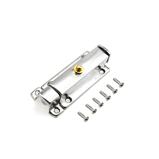 明装 不锈钢自弹插销门扣门拴扣自动弹簧家用卫生间木门房门内插销