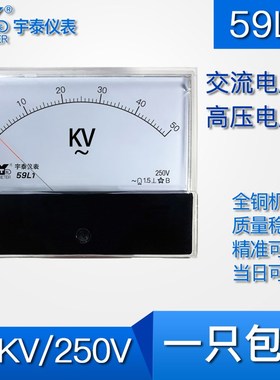 59L1 50KV/250V输入电压表交流指针仪表100*120mmAC非直通