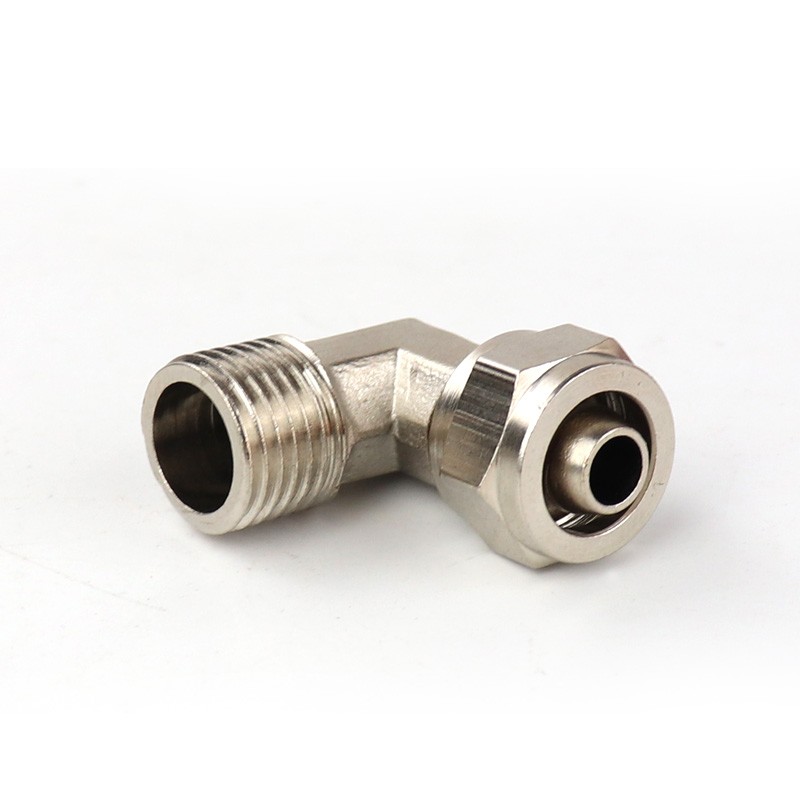 压铸型外丝直角快拧弯头PL10-03气管锁母接头6-01/8-02/12-04