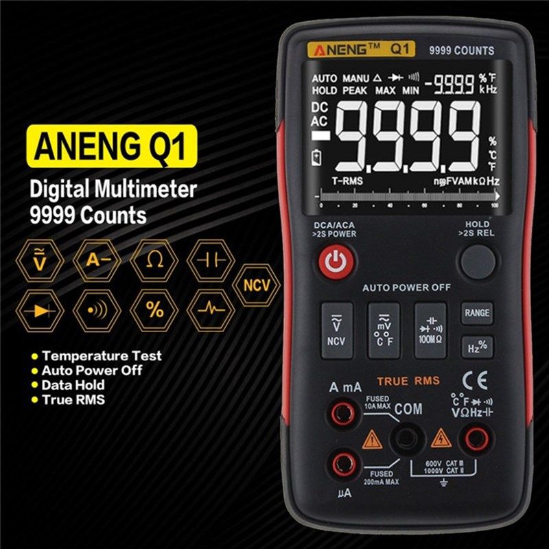 ANENG Q1万用表数字高精度智能数显全自动电工维修多功能表笔包邮