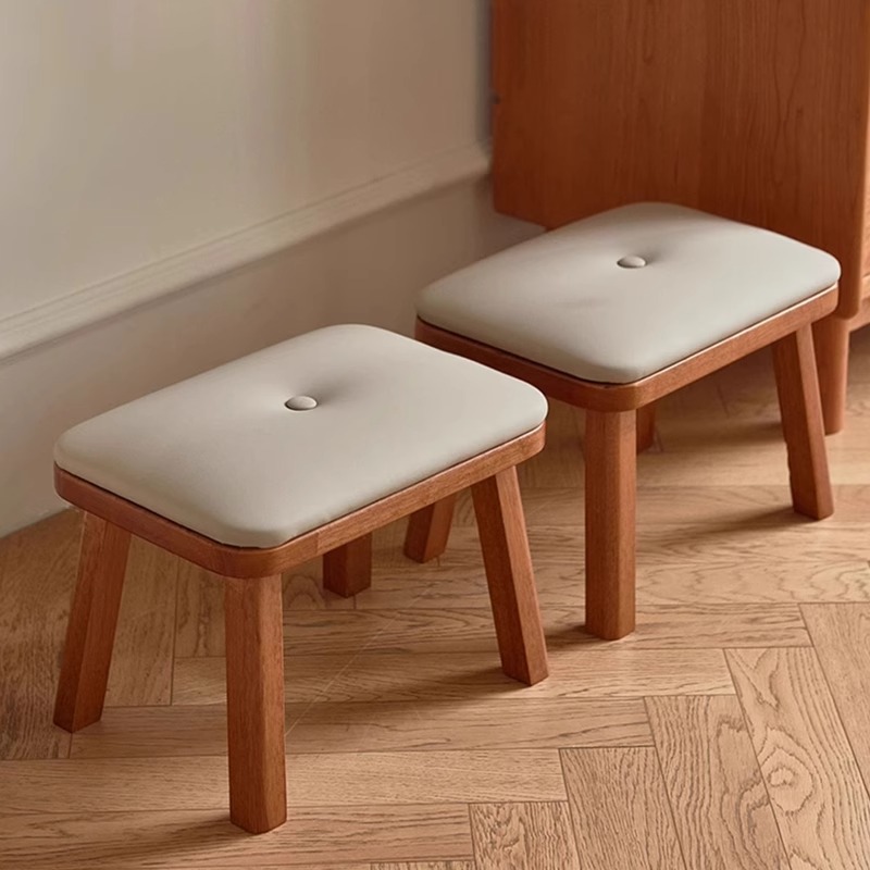 换鞋凳门口家用实木小凳子矮凳客厅沙发凳舒适久坐入户软包坐凳