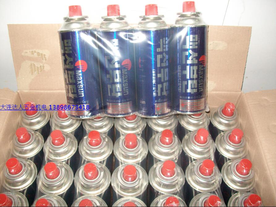 韩国原装进口maxsun脉鲜罐整箱28瓶长罐卡式炉喷火枪岩谷