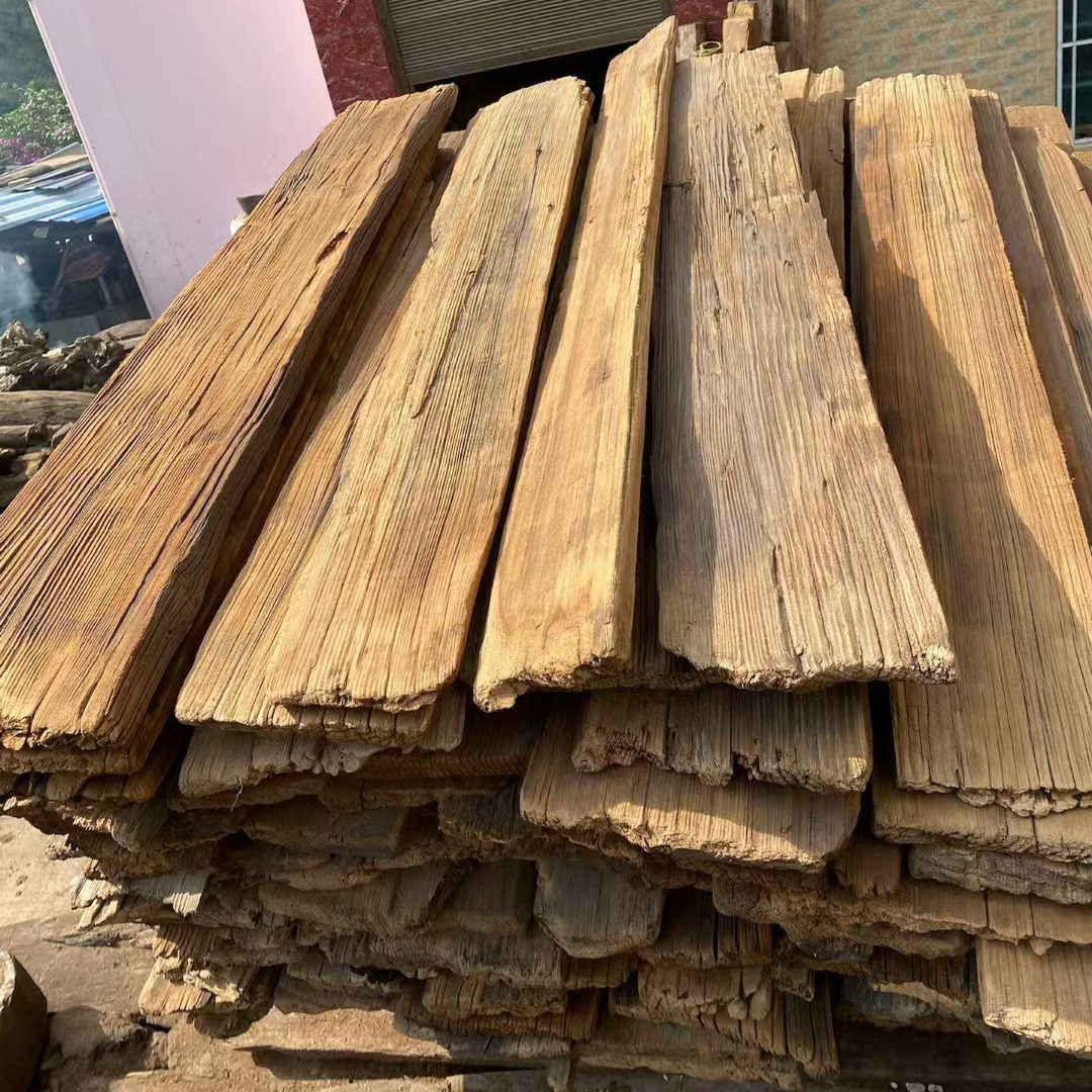 纹理木板老红装饰旧护墙板木板板民宿老实木风化松木瓦片复古吊顶