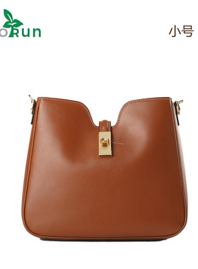 16soft新款时尚水桶包百搭真皮单肩金属扣托特包日常通勤