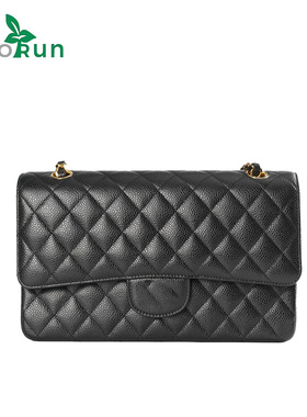25CF菱格链条包时尚百搭黑色经典气质单肩斜挎包女士单肩包