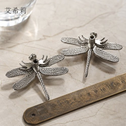 艾希莉蜻蜓包豪斯哑光银色拉手