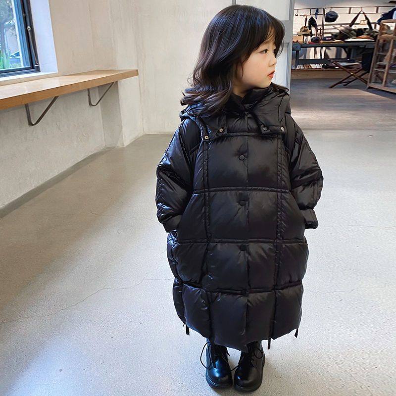 2025新款新款儿童羽绒服中长款过膝宝宝加厚冬装男童女童韩版宽松