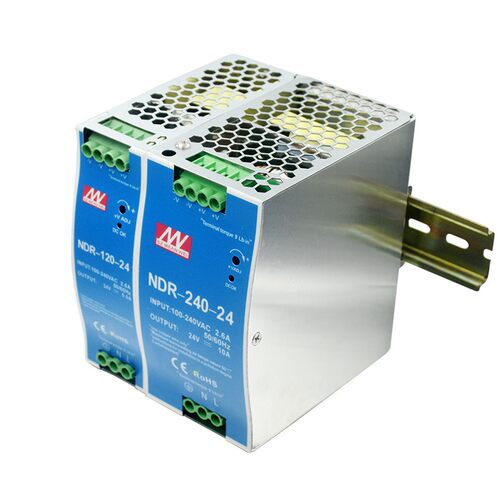 EDR明纬NDR导轨式24V5A开关电源75/120/150/240W DR12V直流48V10A