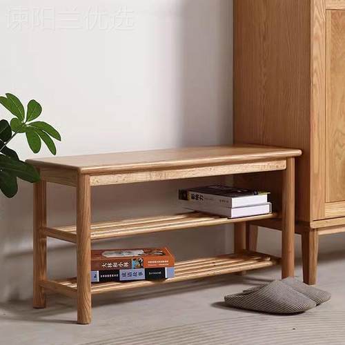 凳橡穿鞋纯BNR实木鞋架家门口试鞋凳现代简约用换鞋凳简约木小巧