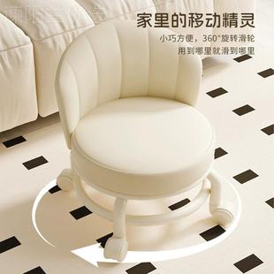 万向轮家用凳子懒轮矮凳带娃神滑器儿童DDN带滑轮板小凳人圆凳靠