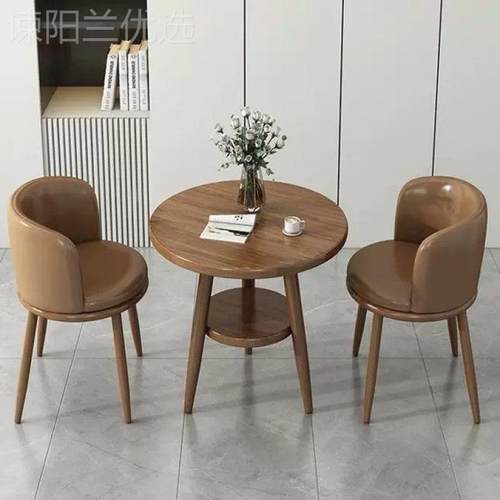 阳台茶桌椅组合接民宿奶茶店双小户型层待休闲VKV桌子会客小洽谈