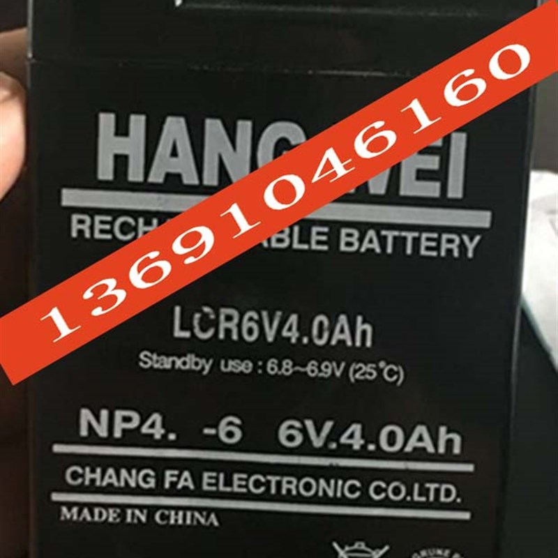 HANGWEI蓄电池LCR6V4.0AH NP4-6 6V4.0AH 4.5AH电子称 照明灯电池