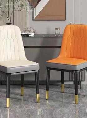 轻桌奢餐椅家用餐桌椅子子皮革软包靠背椅加厚结实耐凳QMC用酒店