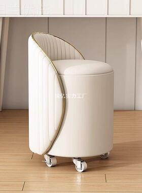 现代简约妆凳可移动椅轮子化QIYI妆凳高靠梳背公商用办接待椅子可