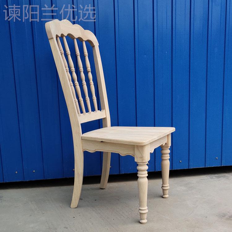 店美式乡村简约实ZTB木餐厅花用影楼拍照复古家靠背复温莎古餐椅