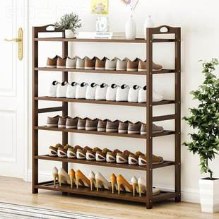 楠竹鞋 柜门 GUA架子多层家用口简易宿舍纳经济型楼道走收廊实木鞋