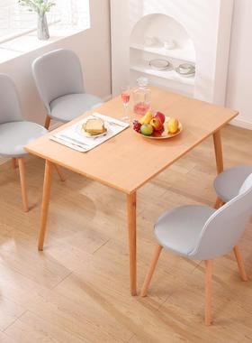 卧实木椅子椅家用餐北欧简约软木包小户型靠VOF背椅室原风靠背梳