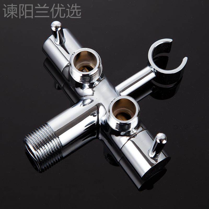 全铜一进二出阀24420卫浴马桶妇洗喷枪柄阀分水角器接头双双控快