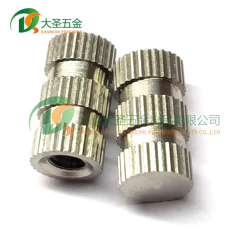 注塑不锈钢滚花螺母单通预埋不锈钢嵌件 M3 M4 M5 M6 M8 M10 系列