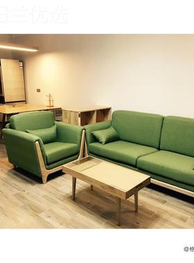 北欧布艺沙发单人人双人J三人51227位小户型客家具日式简约实厅木