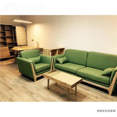 北欧布艺沙发单人人双人J三人51227位小户型客家具日式简约实厅木
