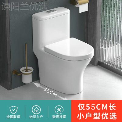 家PRS用马桶式55厘型米静小户座便器陶瓷节水虹吸坐便器防臭音马