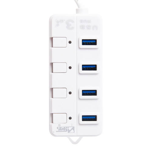 三堡CQW-308 USB3.0分线器 高速扩展集线器 一拖四 分控按键功能