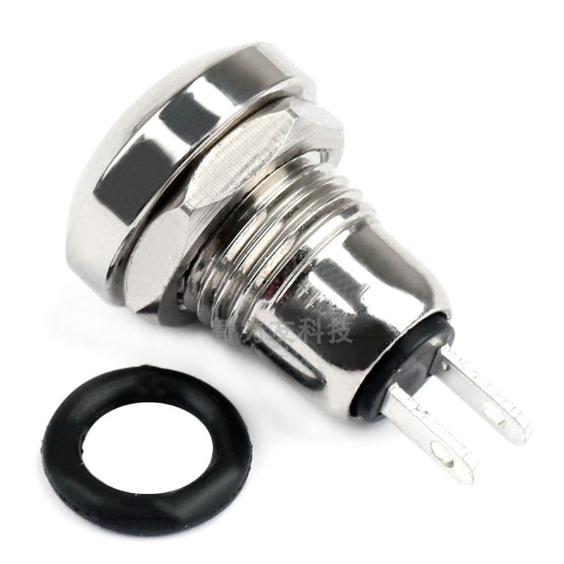 银点8mm小型微型圆形金属按钮开关 防水自复位电源启动按钮门铃开