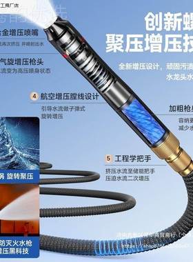 洗车高压水用喷洗头地增压冲FYN洗射程远自来水家伸缩软管水.厂家