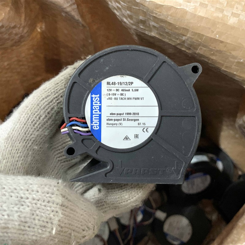 全新原装德国 ebmpapst RL48-19/12/2P 12V 5.6W 4线 PWM温控鼓风