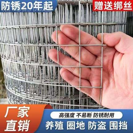 热鸡镀锌防锈阳钢丝蛇网家禽拦网台拦猫网YFT花园菜园庭院围网防
