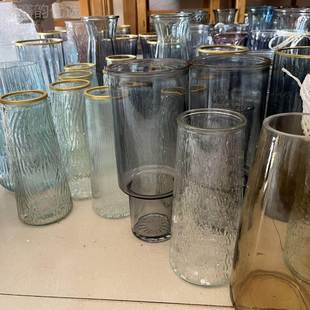 花瓶ins风iy轻奢底座玻d璃花瓶客餐厅桌桌面中82211式摆件花屏简