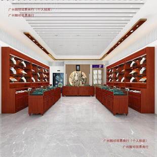 实珠示宝展柜60饰品木首饰柜翡翠玉器透明古玻璃展柜商用玩陈列柜