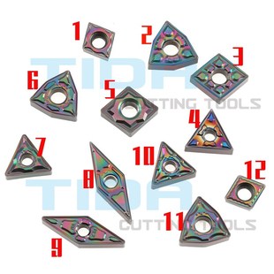 高硬度七彩刀片WNMG080404/TNMG160404/CCMT09T304淬火钢高温合金