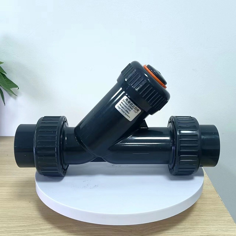 角座式止回阀Y型止逆阀UPVC单向阀止流阀 塑料管道角座阀水平环保