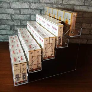 便利店烟烟架子亚克力加厚透式 明展示阶梯台架货架超市烟柜CFW架