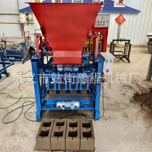 block machine空心打砖机辅道路面砖花砖彩砖压砖机沙块机 making
