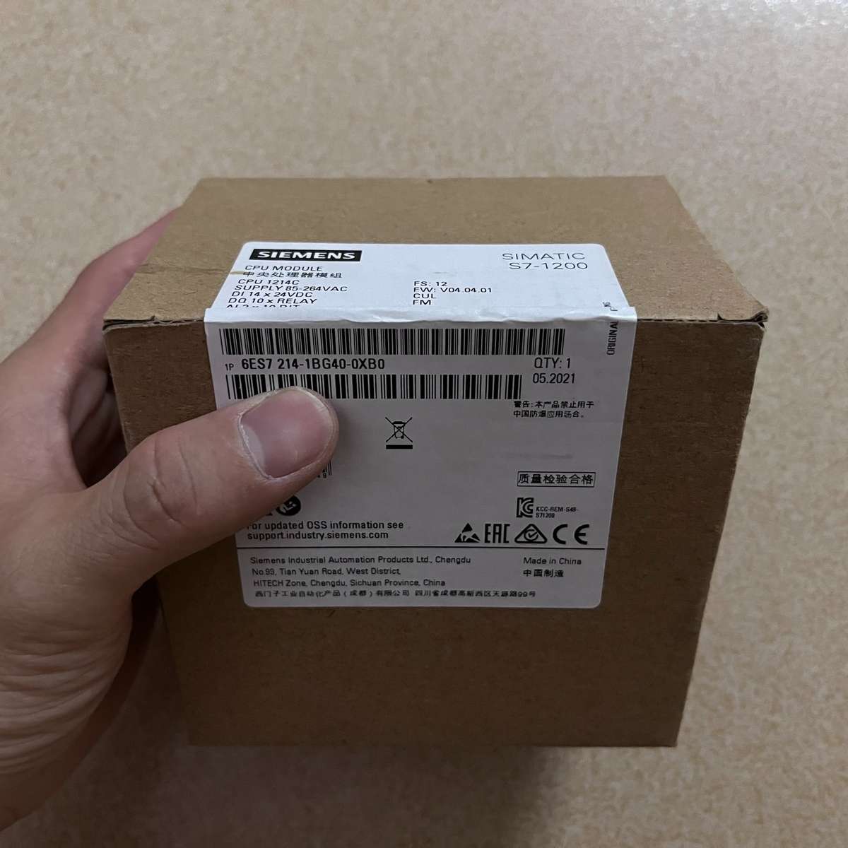 全新原装正品CPU  plc模块，6ES7 214-1议价
