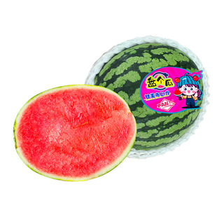 顺丰甘美4K西瓜1个约5~6斤新鲜水果高端红肉软籽大西瓜非麒