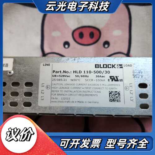 BLOCK滤波器HLD 110-500/30议价