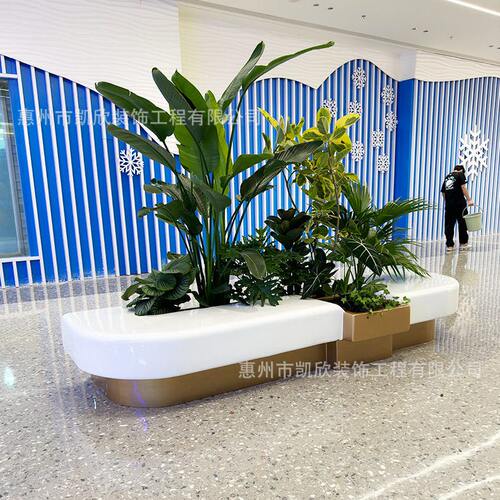 玻璃钢树池户外休闲座椅艺术坐凳商场商业街长椅休息区等候椅