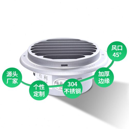 直销(不锈钢烤漆)适配直径110mmPVC管道平盖304不锈钢新风风口新