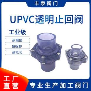单向阀20 透明止回阀 UPVC翻板式 排水管防逆止阀
