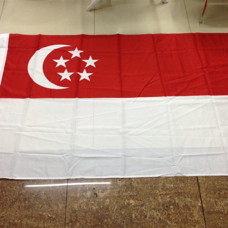 世界国旗 酒吧KTV悬挂旗彩旗 室内室外挂旗新加坡国旗4号装饰