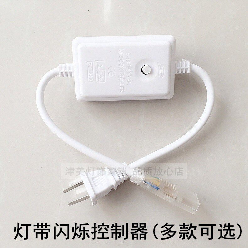 LED灯带闪烁控制器二针三针四针插头彩灯跑马灯带配件V220稳压电