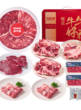 【左庭右院】冬日牛肉组合2700g 自家牧场 谷饲安格斯 礼盒装