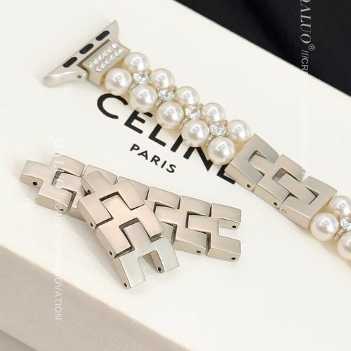 千洛适用iwatch小香仿珍珠表带