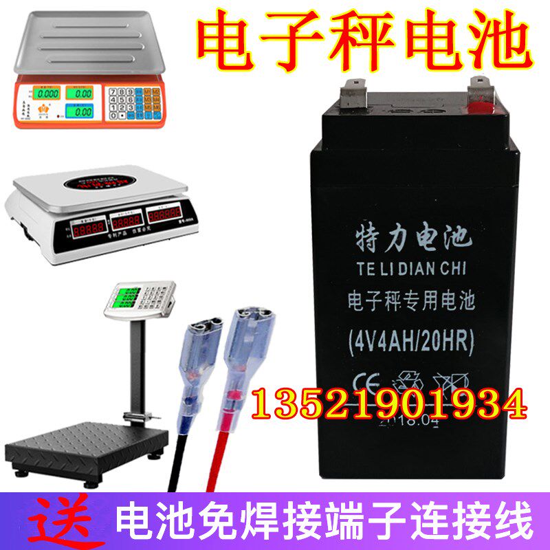 特力电池电子秤专用电池4V4AH/20HR 台秤 天平秤电子称折叠称电瓶图片